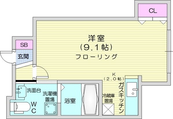 北１２条駅 徒歩3分 3階の物件間取画像